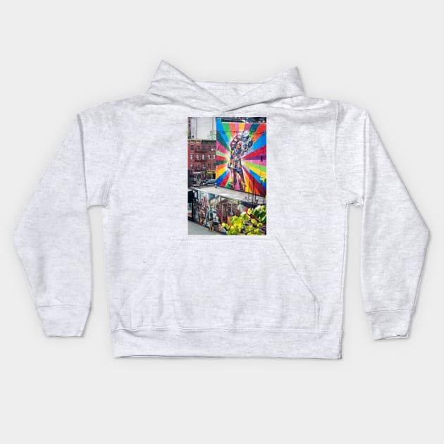 NYC Street Art Kids Hoodie by Ludwig Wagner